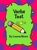 Verbs Test (Grades 1-3)
