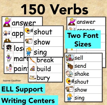 Preview of Verbs Word Wall