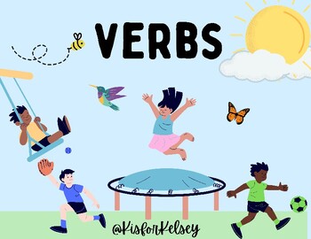 Preview of Verbs Worksheet Practice Pages Activities Grammar Kindergarten 1st Grade