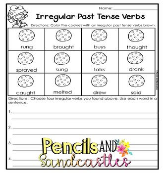 verbs worksheets by pencils and sandcastles teachers pay