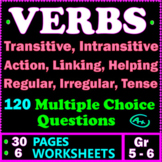 Verbs Worksheets: Irregular Verbs, Linking Verbs, Action V