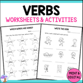 Verbs Worksheets, Poster, Cut & Paste Activity