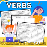 Verbs: Worksheets, Sorting Activity, and Task Cards {Parts