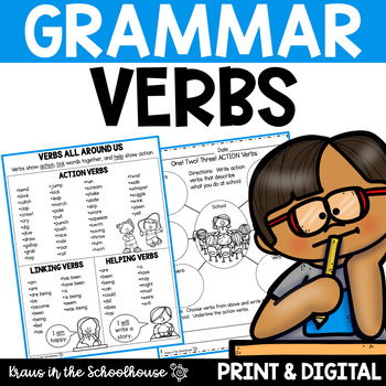 Preview of Verbs Worksheets and Activities to Teach Grammar and Parts of Speech