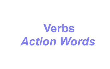 Preview of Verbs flip chart