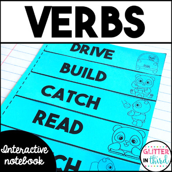 Preview of Verbs grammar activities Interactive Notebook
