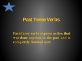 Verbs in the past tense