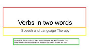 Preview of Verbs in two words-Learn combining words