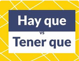 Verbs of Obligation in Spanish: Tener que/Hay que