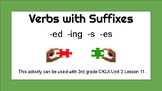 Verbs with Suffixes Flashcards (3rd gr. CKLA Unit 3, Lesson 11)