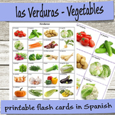 Verduras y Frutas  flash cards - Vegetables and Fruits in 