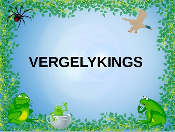 Preview of Vergelykings in Afrikaans