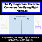 Verify Right Triangles Pythagorean Theorem Converse Drag &