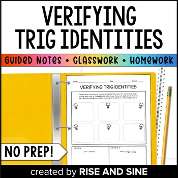 Preview of Verifying Trig Identities Guided Notes