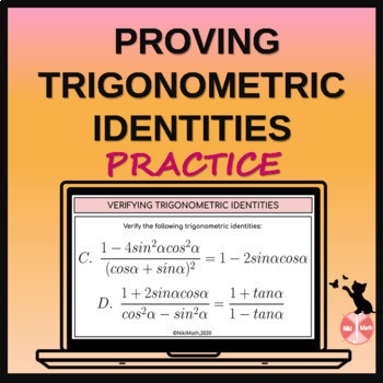 Preview of Verifying Trigonometric Identities - 10 challenging problems + full solutions