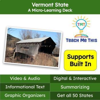 Preview of Vermont (50 States and Capitals) Informational Text and Activities
