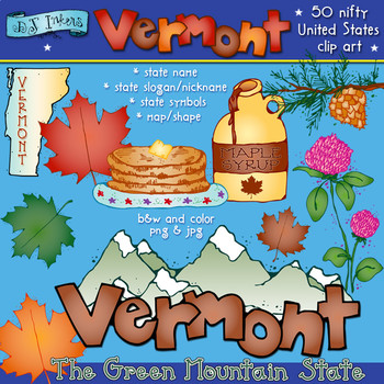 Preview of Vermont State Symbols Clip Art Download