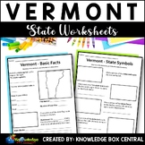 Vermont State Worksheets
