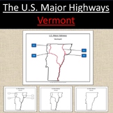 Vermont, US State Major Highways Map Geography