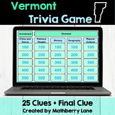 Vermont (VT) Trivia Game Interactive Powerpoint Activity D
