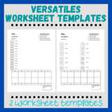 VersaTiles Worksheet Templates