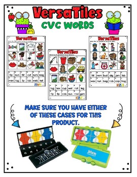 Preview of VersaTiles: CVC Words (Large Cases)