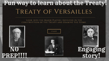 Preview of Versailles Infiltration!  Digital Escape Room about the Treaty of Versailles!