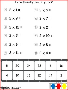 Preview of Versatiles Worksheets - Multiplication Fluency