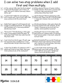 Preview of Versatiles Worksheets - Two Step Problems