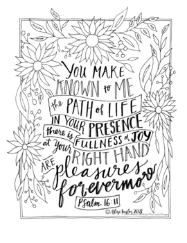 Verse Coloring Page Printable Download by Alisa Taylor | TPT