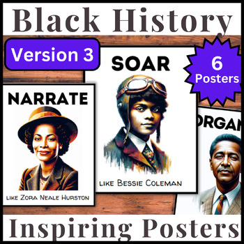 Preview of 3rd Set! Black History Month Bulletin Board | 6 Inspirational Word Posters