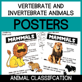 Vertebrate and Invertebrate Animal Posters