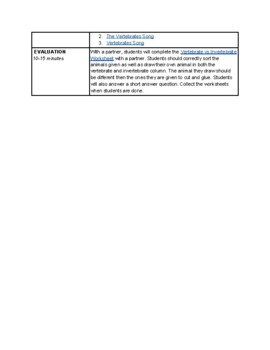 Vertebrate vs Invertebrate 5E Science Lesson Plan. by Veronica Christensen