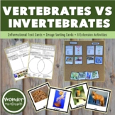 Vertebrate vs Invertebrate Card Sort and Activities
