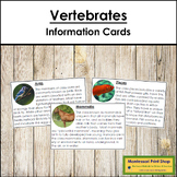 Vertebrates (5 Classes) - Information Cards
