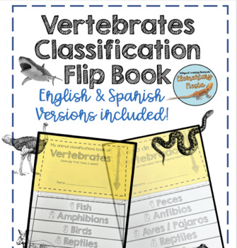 Preview of Vertebrates Classification Science Flip Book - English & Spanish Versions