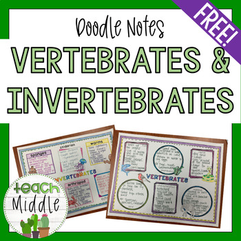 Preview of Vertebrates & Invertebrate Doodle Sheet Lesson Plans