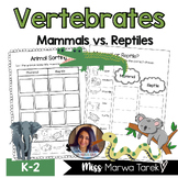 Vertebrates: Mammal vs. Reptiles {Worksheets} - Ms Marwa Tarek