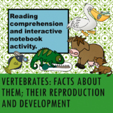 Reproduction and development of different animals reading 