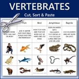 Vertebrates Science Cut, Sort & Paste Worksheet Activity