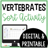 Vertebrates Sort Activity for Animal Classification - Life