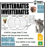 Vertebrates and Invertebrates Digital Venn Diagram - Dista
