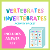 Vertebrates and Invertebrates Quick and Easy Activity