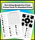 Vertex Form To Standard Form Color Worksheet