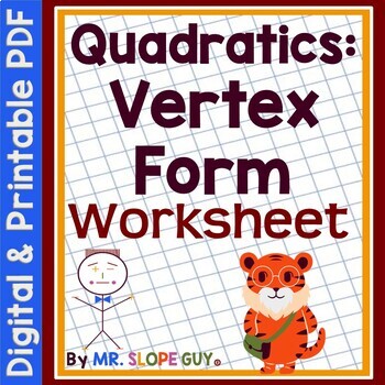 worksheet vertex form