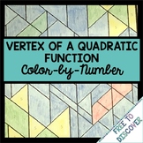 Vertex of Quadratic Functions Color by Number Activity