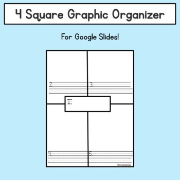 Preview of Vertical 4 Square Graphic Organizer