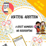 Vertical Addition 2-Digit Numbers No Regrouping QR Codes T