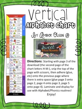 Preview of Vertical Alphabet Chart