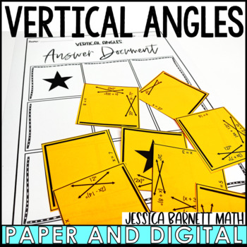 Preview of Vertical Angles Activity Hands On Puzzle